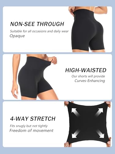 Women's High Waisted Biker Shorts — Tummy Control Gym, Yoga & Running Leggings