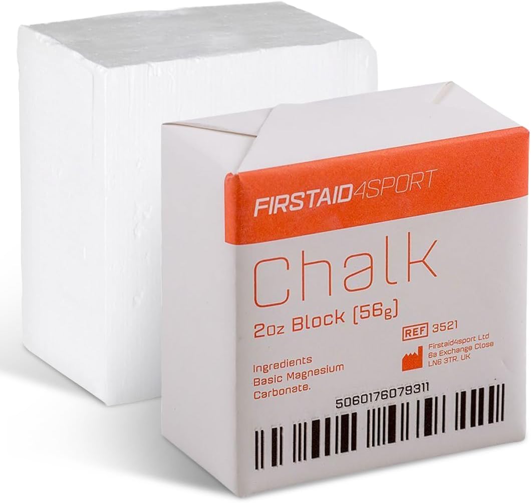 Firstaid4sport Chalk Block 2oz — Magnesium Carbonate Grip Chalk for Lifting