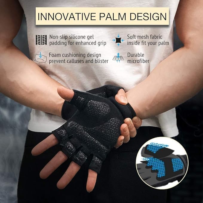 ATERCEL Weightlifting Gloves — Breathable Gym Gloves for CrossFit, Training & Cycling