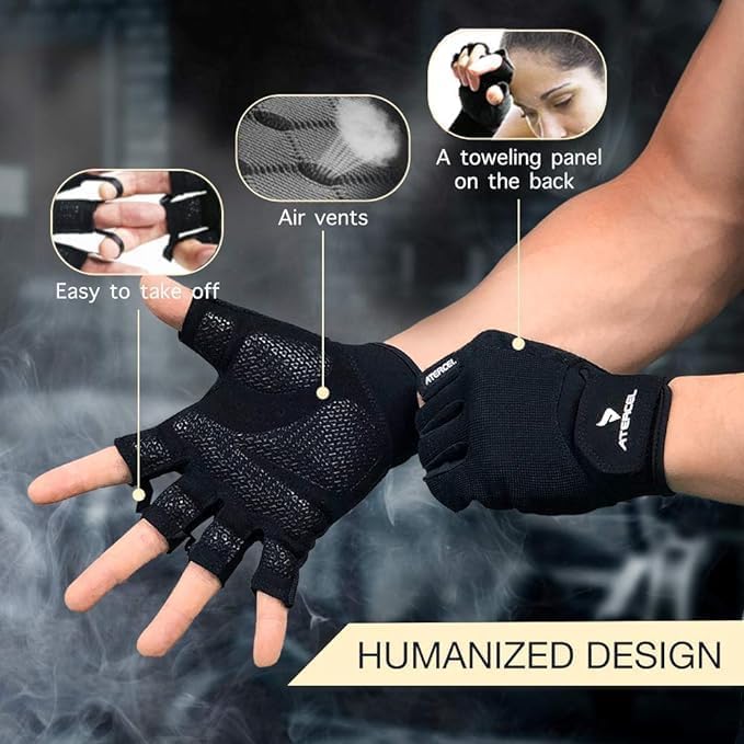 ATERCEL Weightlifting Gloves — Breathable Gym Gloves for CrossFit, Training & Cycling