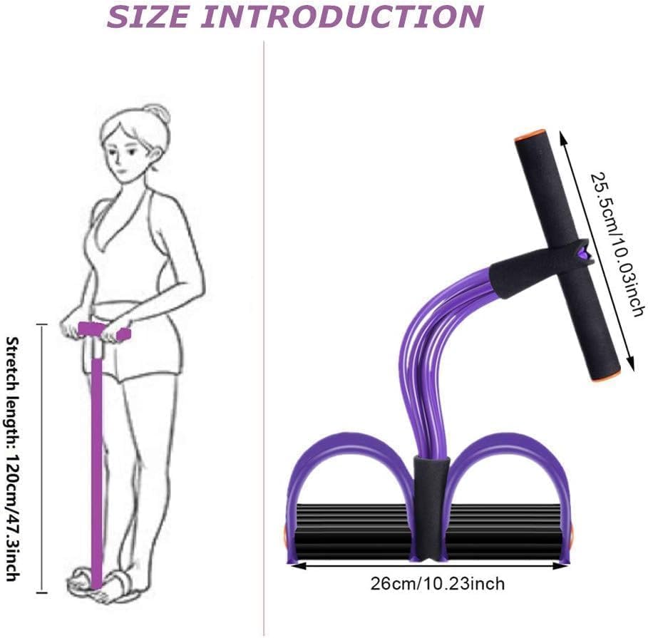 Abdominal Trainer Sit-Up Bands — 6-Tube Full Body Home Workout Expander