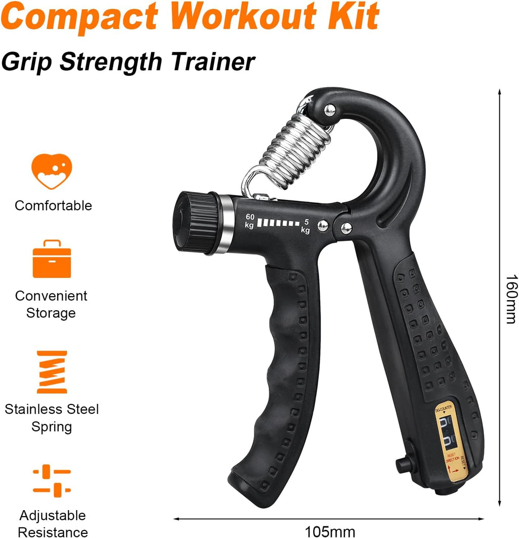 GRIFEMA Hand Grip Strengthener with Counter — Adjustable 5-60kg Forearm Trainer