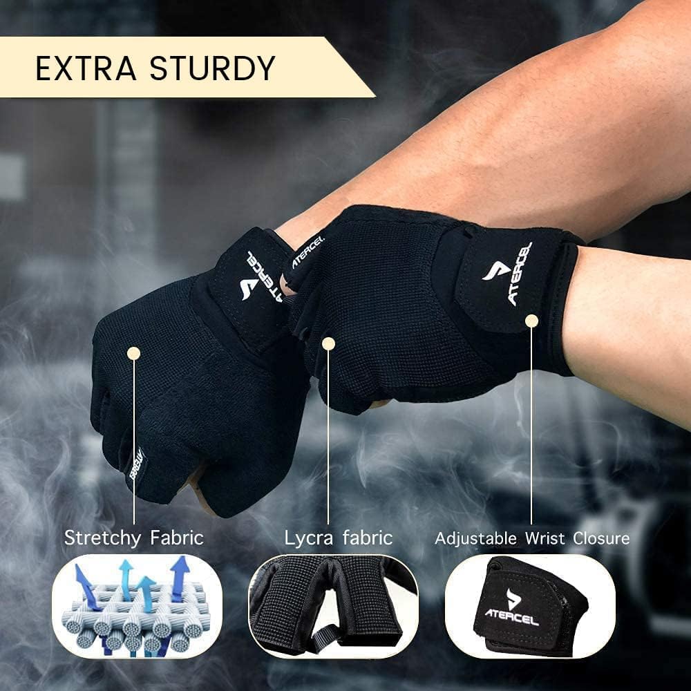 ATERCEL Weightlifting Gloves — Breathable Gym Gloves for CrossFit, Training & Cycling