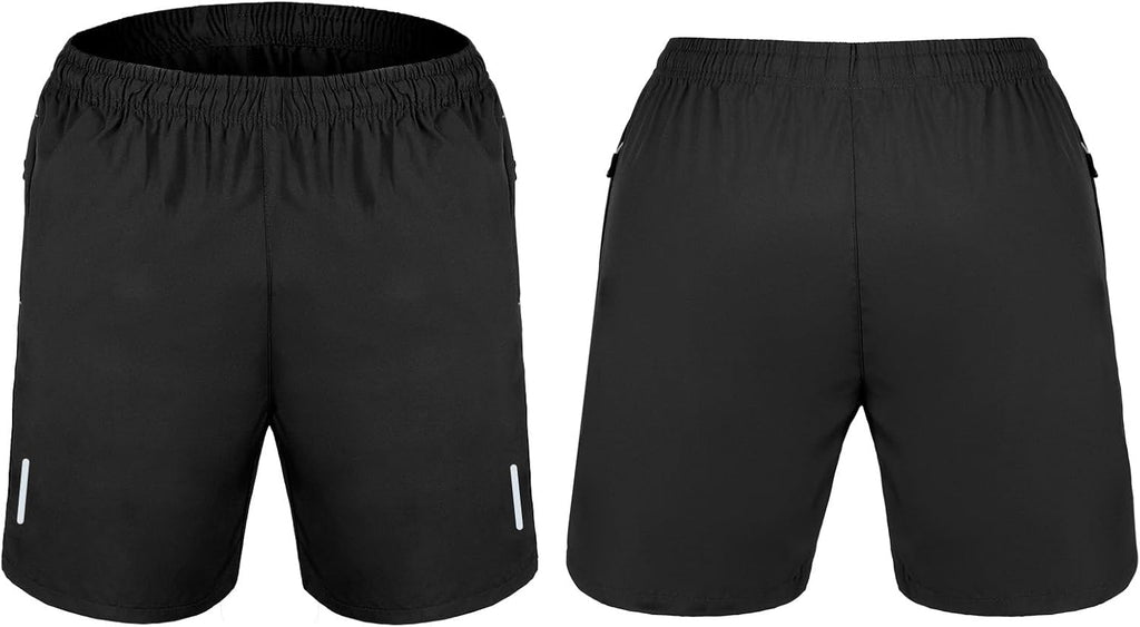 AUYAO Men's Running Shorts — Quick-Dry Gym Shorts with Zip Pockets