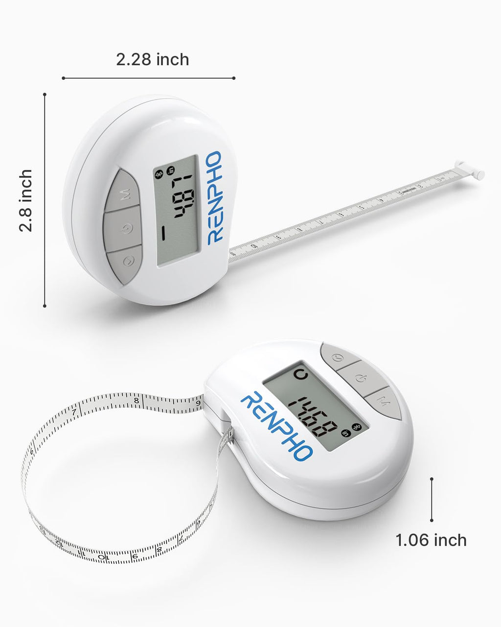 RENPHO Smart Tape Measure — App Body Measurement Tool for Fitness & Weight Loss