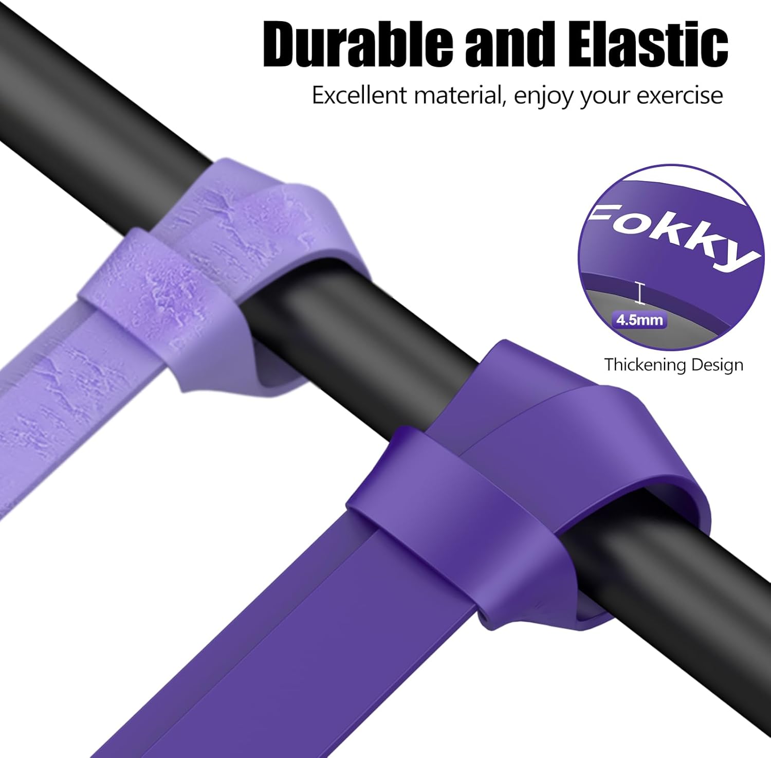 Fokky Resistance Bands Set — 5-Level Tube Bands with Handles & Door Anchor