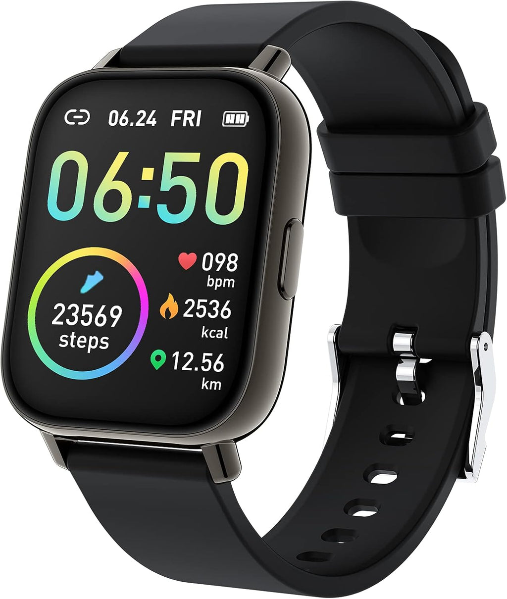Smart Watch & Fitness Tracker — 1.69 inch HR & Sleep Monitor, IP68 Waterproof