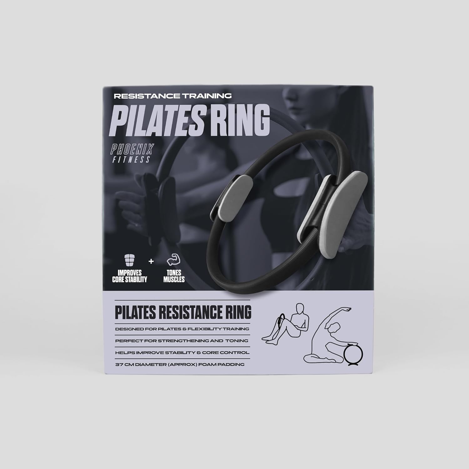 Phoenix Fitness Pilates Ring — 15 inch Magic Circle for Core, Yoga & Pilates