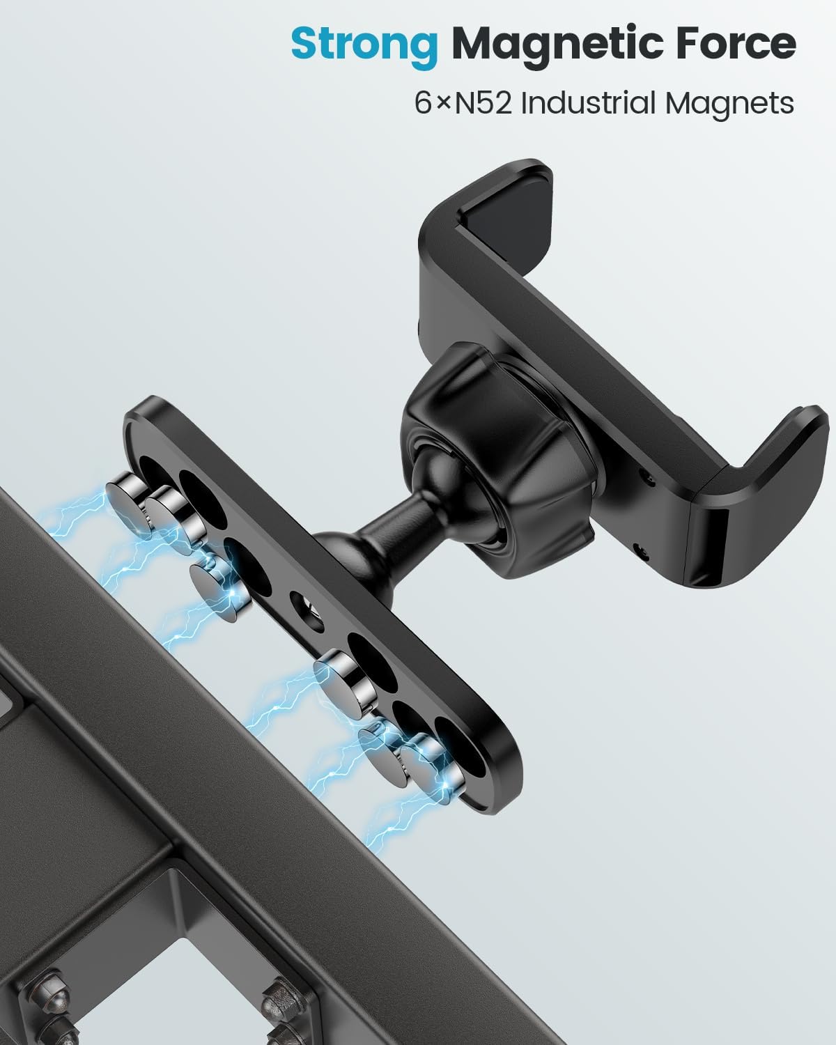 APPS2Car Magnetic Phone Mount for Gym — 360 Adjustable Holder for Equipment