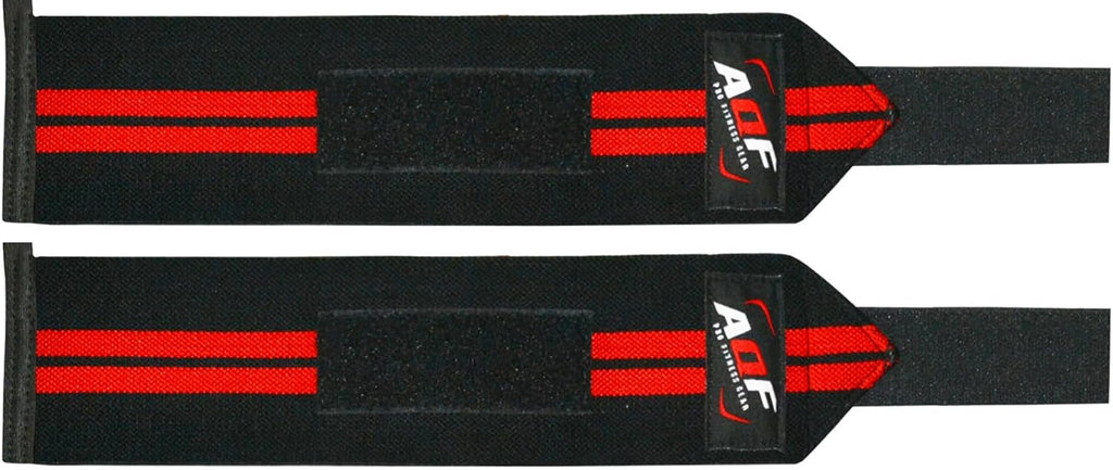AQF Weight Lifting Wrist Wraps — Gym Training Wrist Support Straps, Sold as Pair