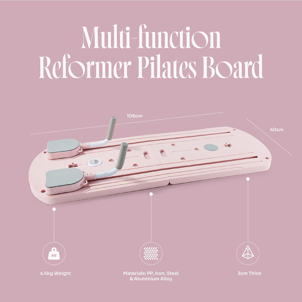 Myga Pilates Reformer Board — Foldable 5-in-1 Home Pilates Machine with Counter