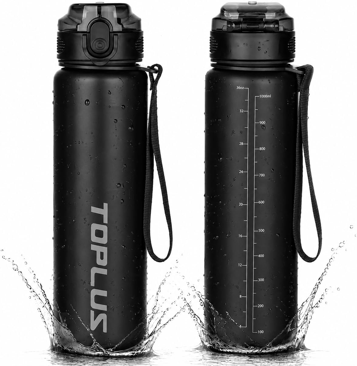 TOPLUS 1L BPA-Free Sports Water Bottle — Lightweight Gym, Running & Hiking Bottle