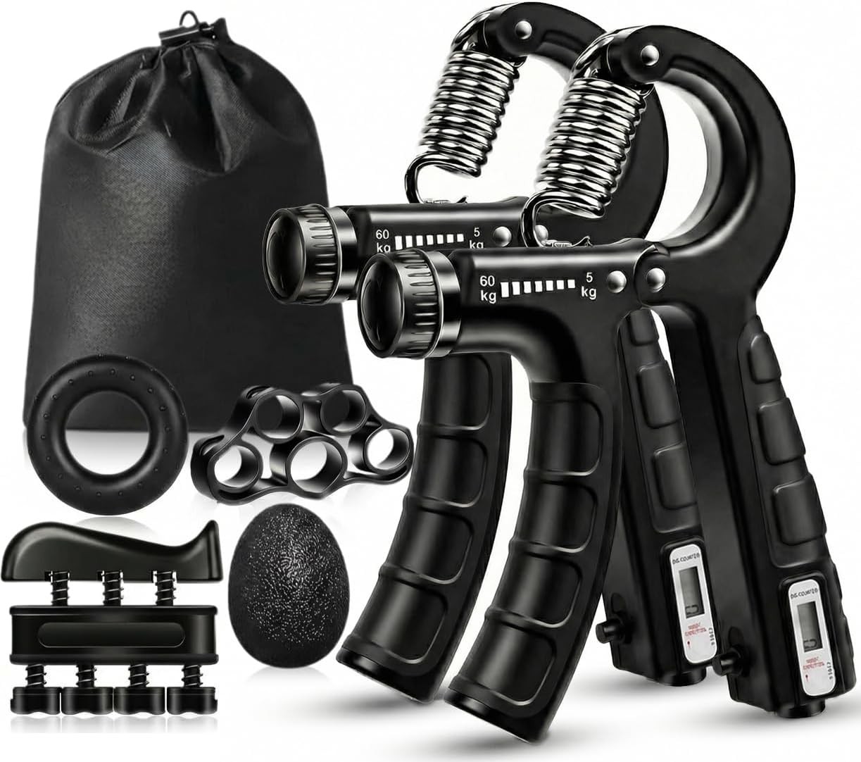 Vexloria Hand Grip Strengthener — Adjustable Forearm Trainer with Counter
