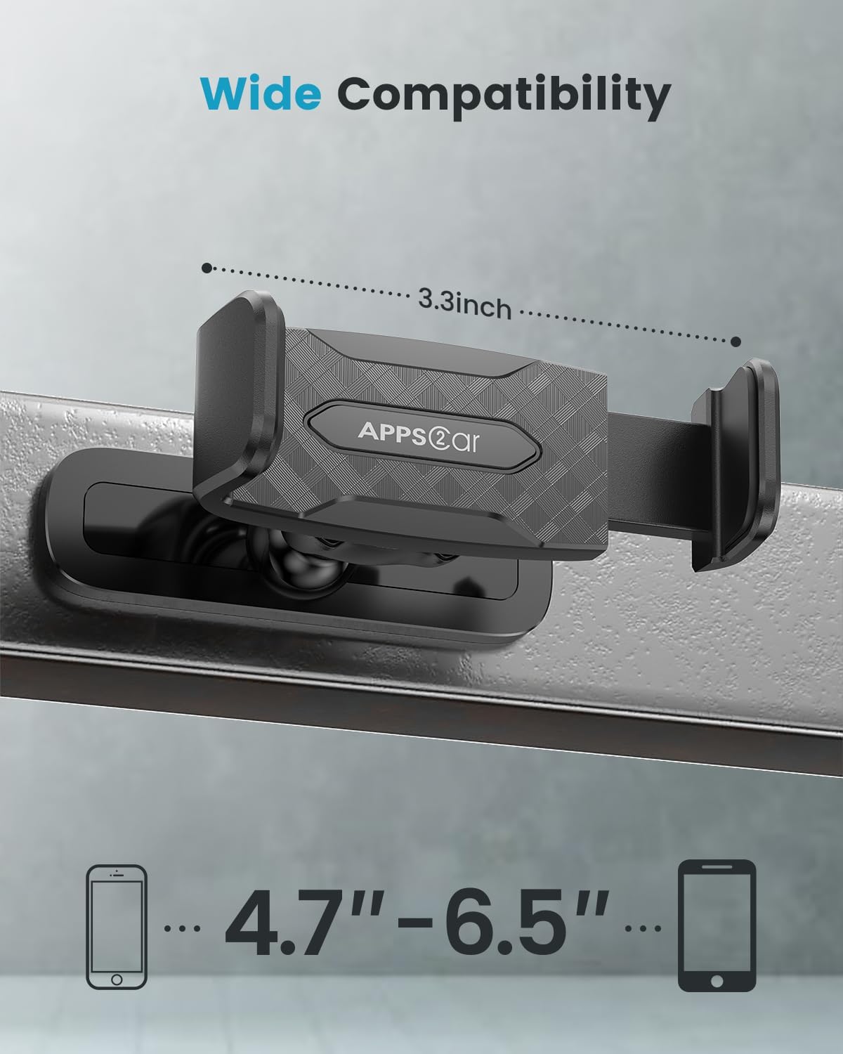 APPS2Car Magnetic Phone Mount for Gym — 360 Adjustable Holder for Equipment