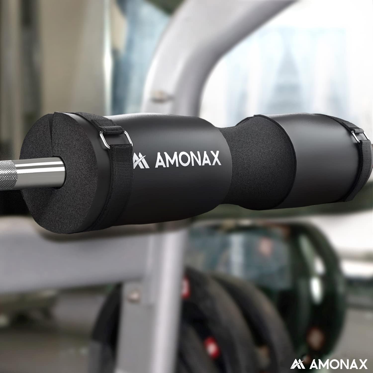 Amonax Barbell Squat Pad — Extra Thick Foam Collar for Hip Thrusts & Squats