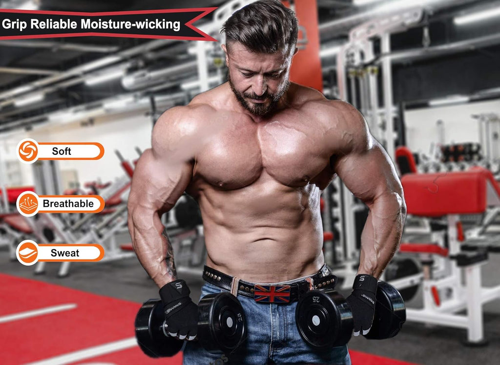 SAWANS Weight Lifting Gloves — Padded Gym Gloves with Wrist Support