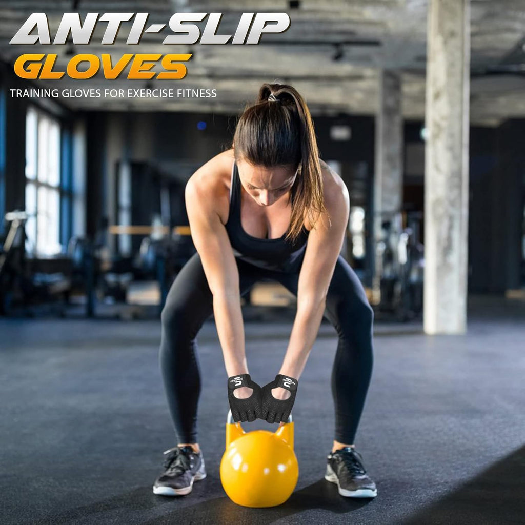 SAWANS Breathable Gym Gloves — Non-Slip Silicone Palm Protection