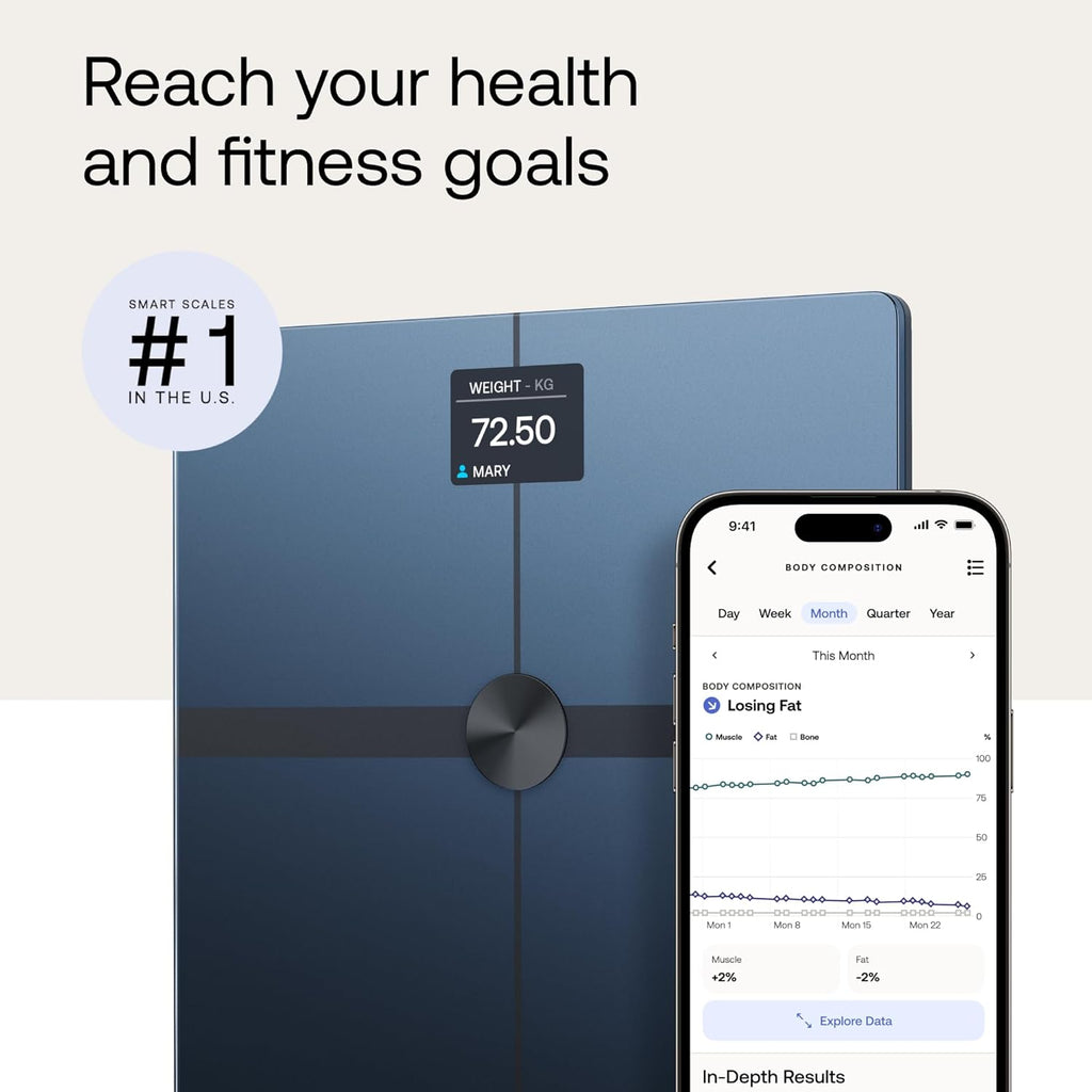 WITHINGS Body Smart Scale — Wi-Fi & Bluetooth Body Composition Scale