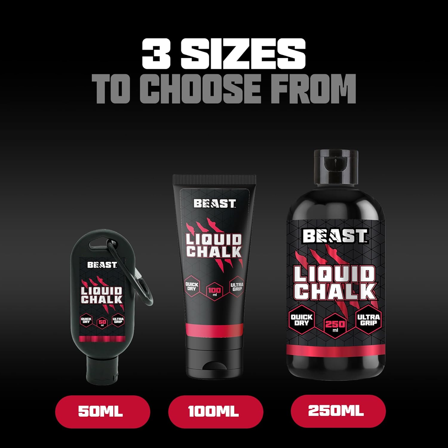 Alpha Designs Beast Liquid Chalk 250ml — Grip Chalk for Lifting & Climbing