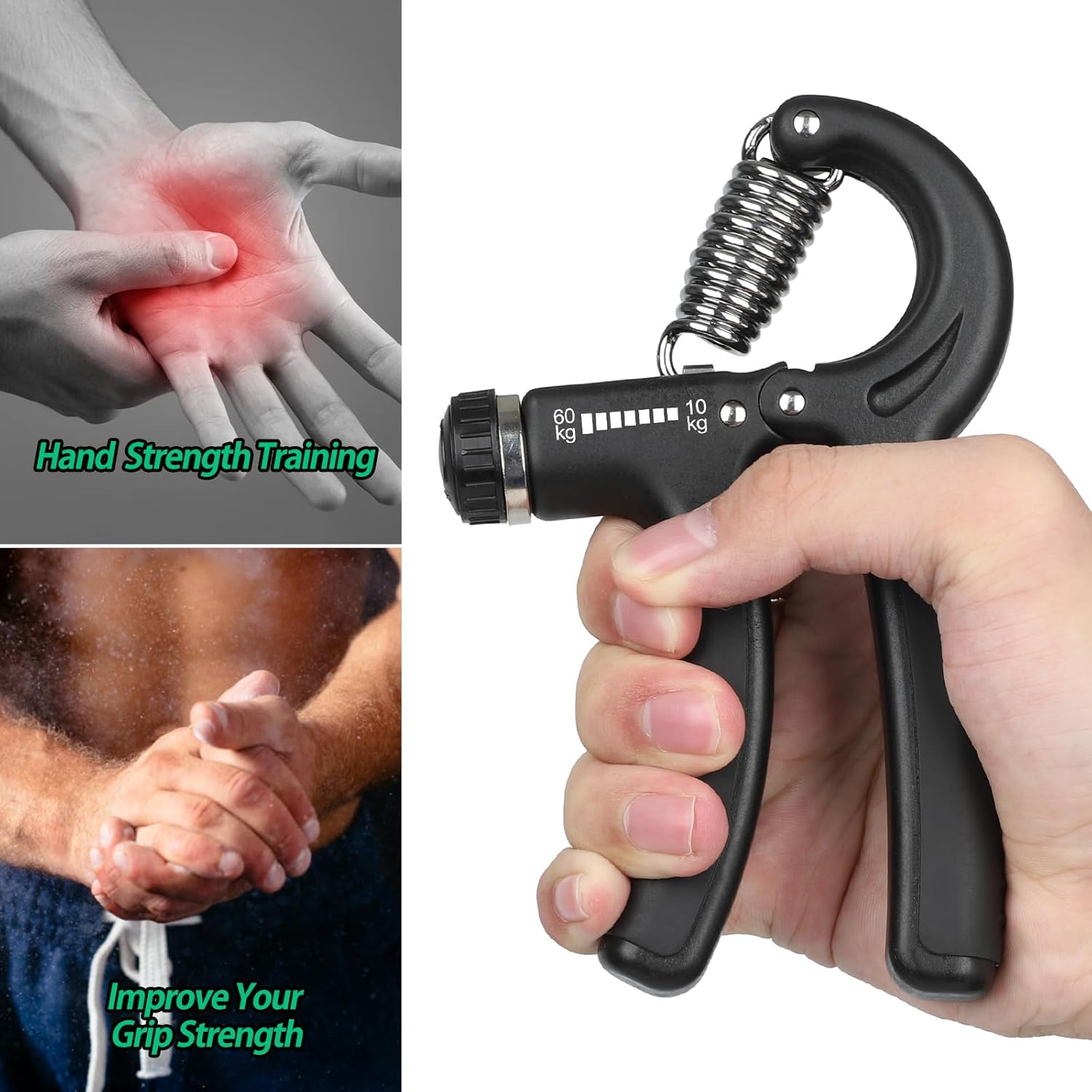 NIYIKOW Hand Grip Strengthener — Adjustable 10-60kg Forearm & Wrist Trainer