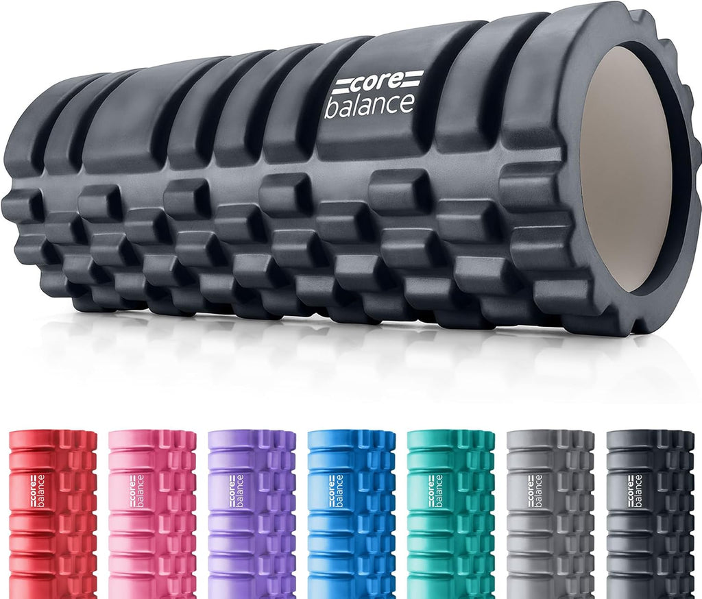 Core Balance Grid Foam Roller — Deep Tissue Massage for Muscle Recovery & Physio