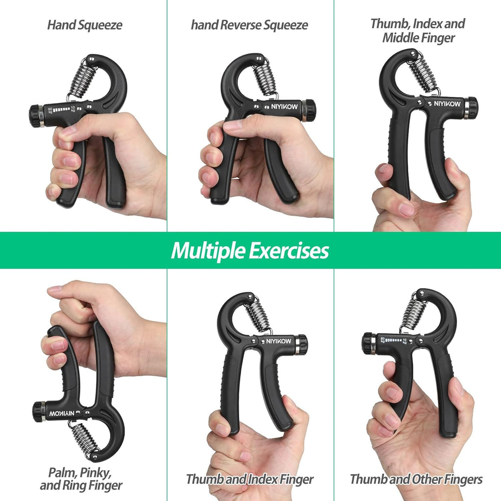 NIYIKOW Hand Grip Strengthener — Adjustable 10-60kg Forearm & Wrist Trainer