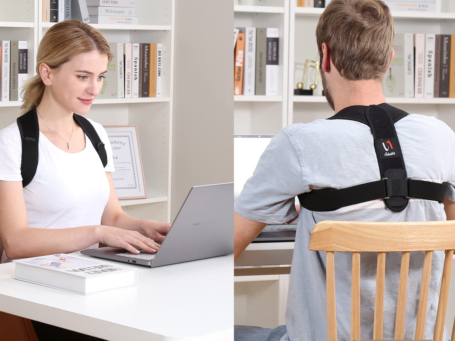 Schiara Posture Corrector — Comfortable Adjustable Back, Shoulder & Neck Brace