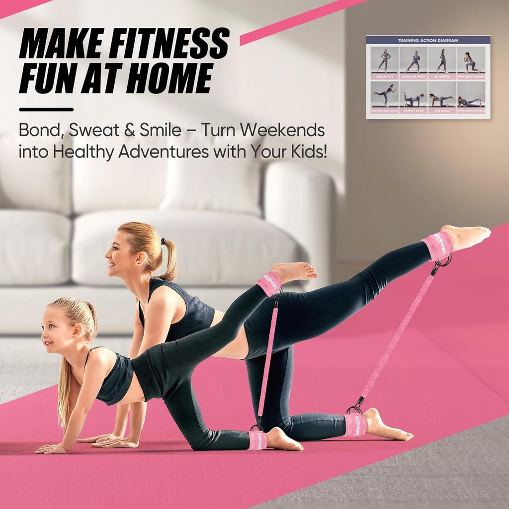 KUZARO Resistance Bands with Ankle Straps — Glutes & Leg Workout Equipment