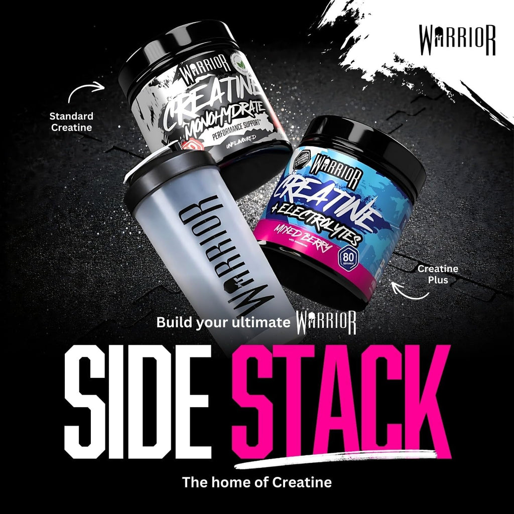 Warrior 600ml Protein Shaker Bottle — Leakproof Gym Shaker with Wire Mixball
