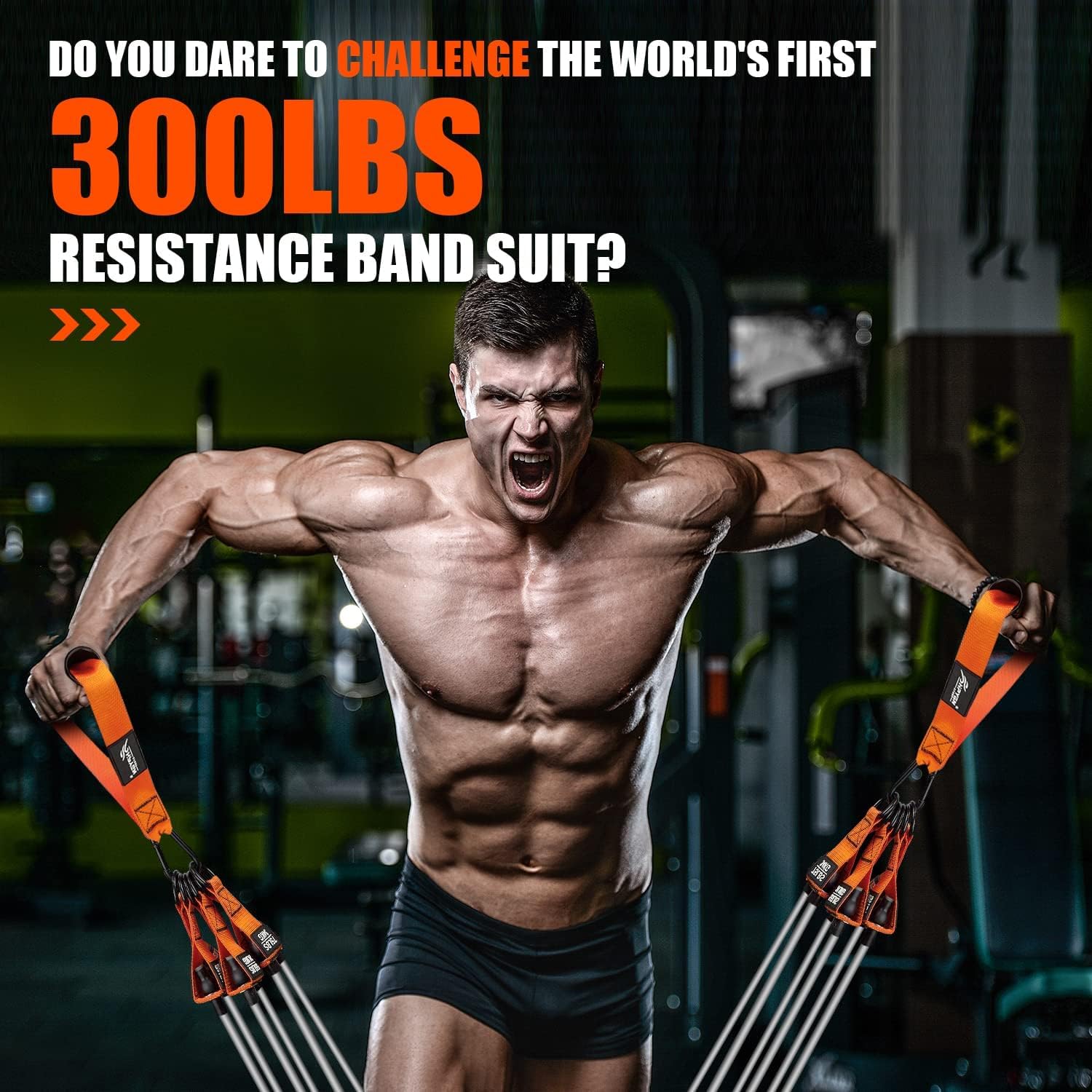 HPYGN Heavy Resistance Bands Set — 300/420LBS Home Gym Workout Bands with Handles