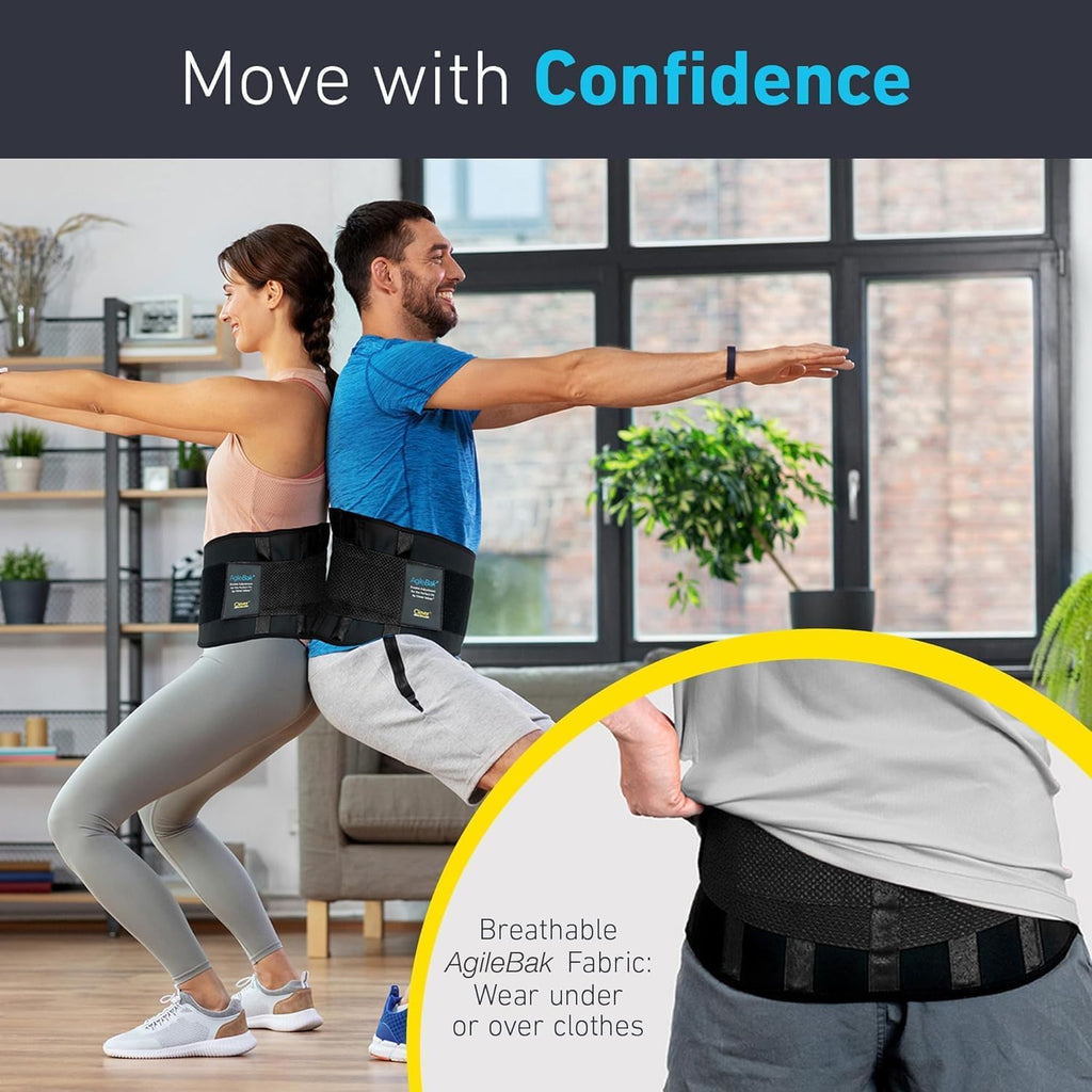 Clever Yellow Back Support Belt — Lumbar Brace for Lower Back Pain Relief