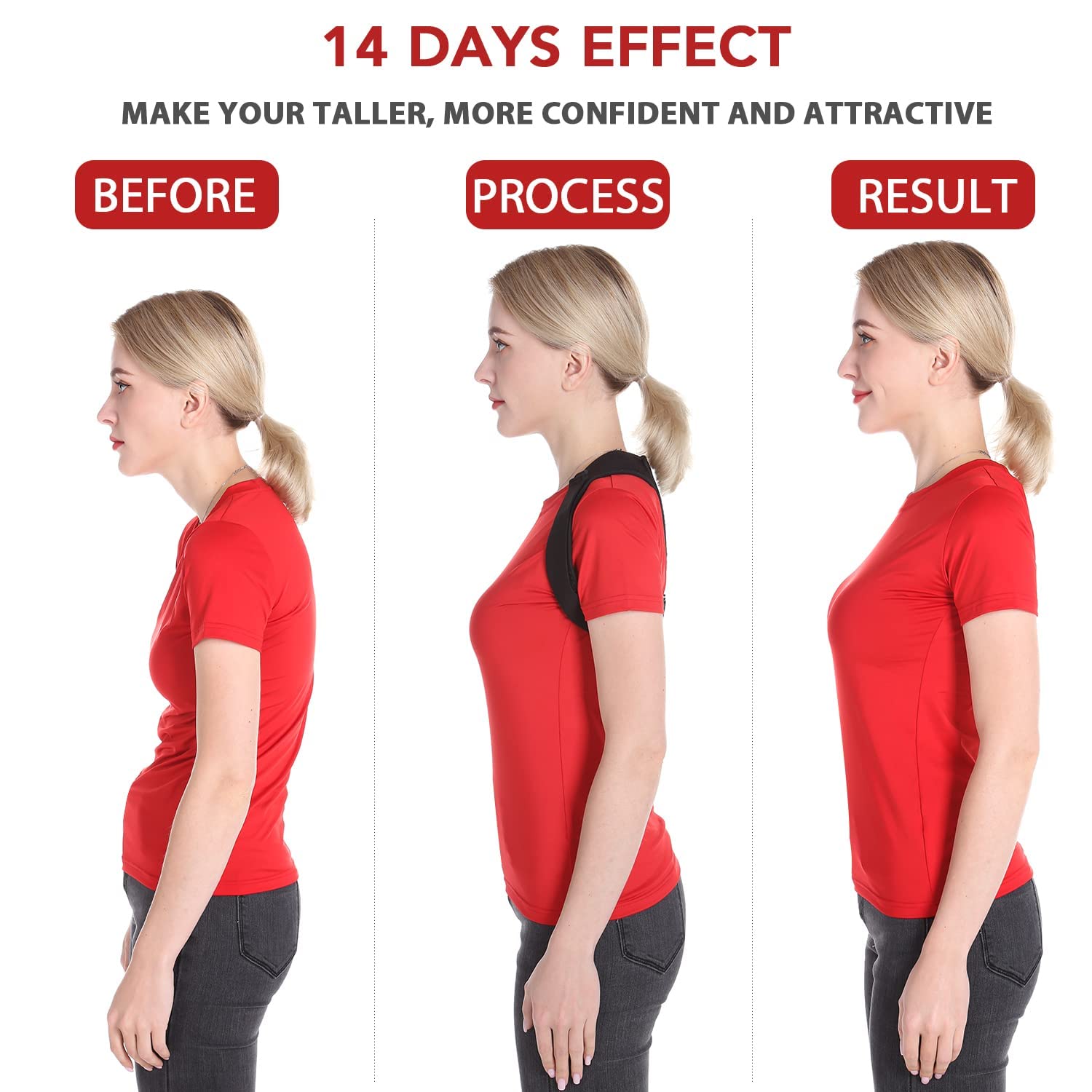 Schiara Posture Corrector — Comfortable Adjustable Back, Shoulder & Neck Brace