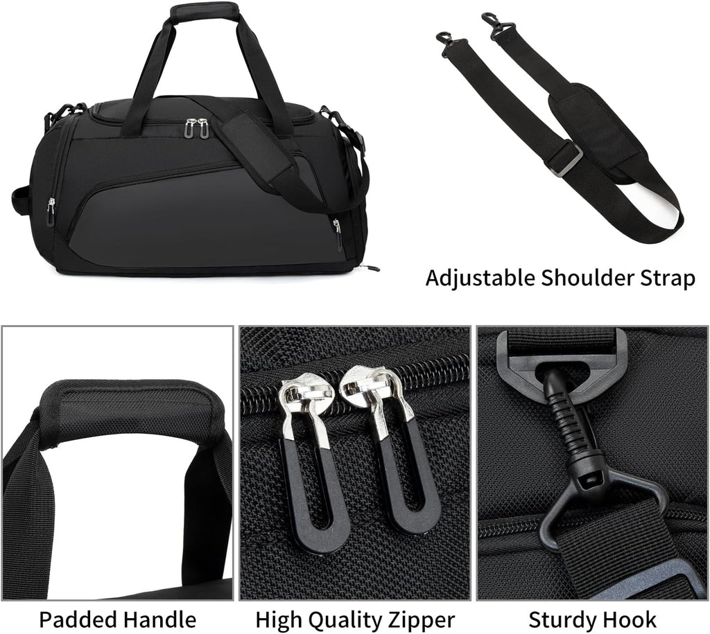 Waterproof Gym Duffle Bag 40L — Sports Holdall with Shoe Compartment
