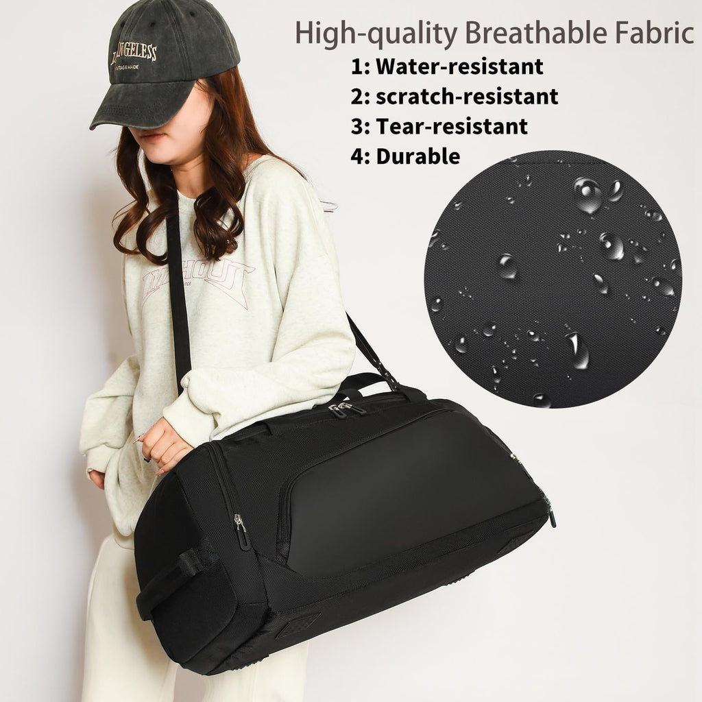 Waterproof Gym Duffle Bag 40L — Sports Holdall with Shoe Compartment