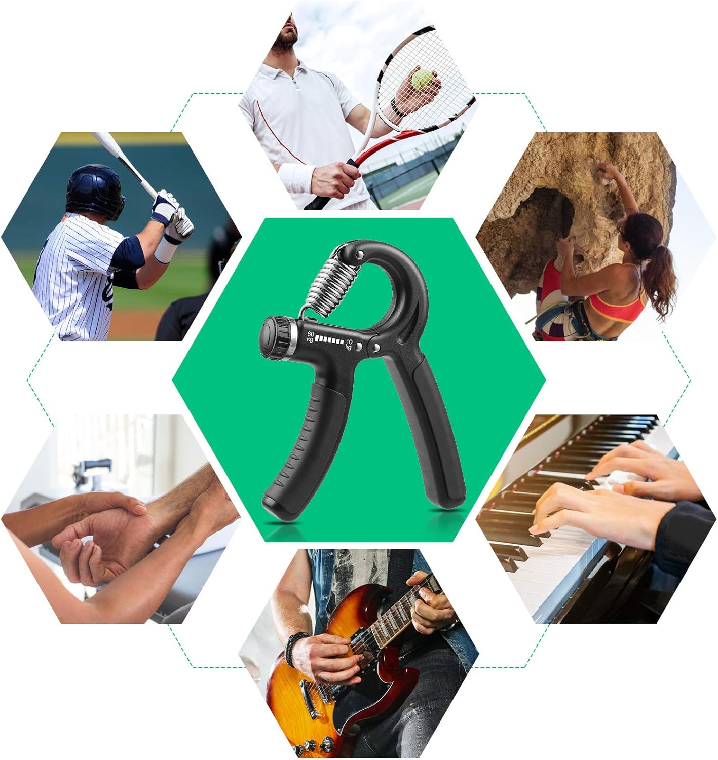 NIYIKOW Hand Grip Strengthener — Adjustable 10-60kg Forearm & Wrist Trainer