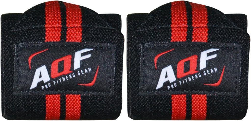 AQF Weight Lifting Wrist Wraps — Gym Training Wrist Support Straps, Sold as Pair