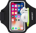 HAISSKY Running Armband — Phone Holder with Zip Pocket for Phones to 6.9 inch