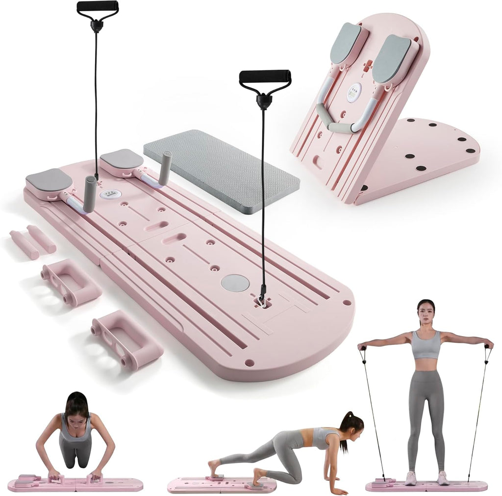 Myga Pilates Reformer Board — Foldable 5-in-1 Home Pilates Machine with Counter