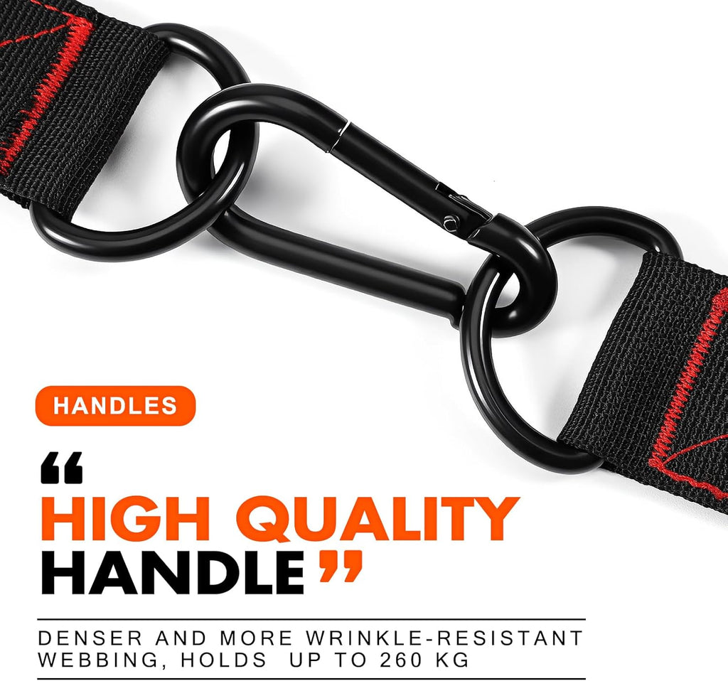 HPYGN Resistance Band Handles — Gym Cable Grips with Carabiner Hooks (Pair)