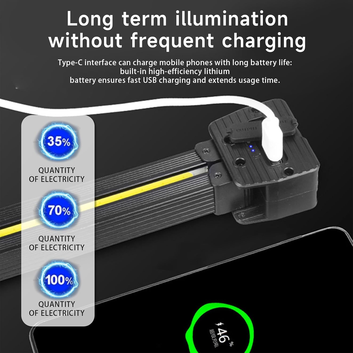 Gym Posing Light — Portable Magnetic LED Lamp with Hook & 7 Brightness Modes