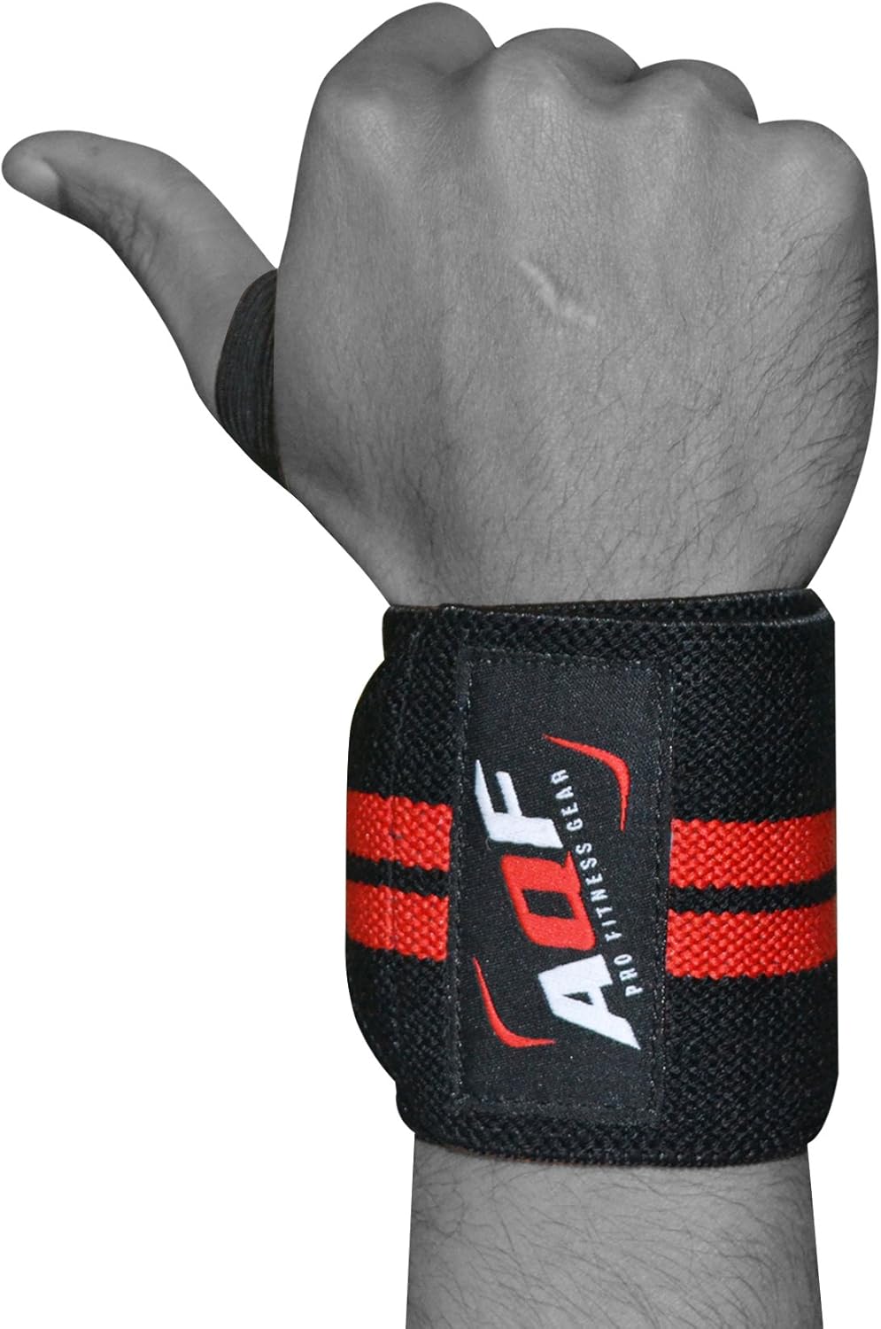 AQF Weight Lifting Wrist Wraps — Gym Training Wrist Support Straps, Sold as Pair