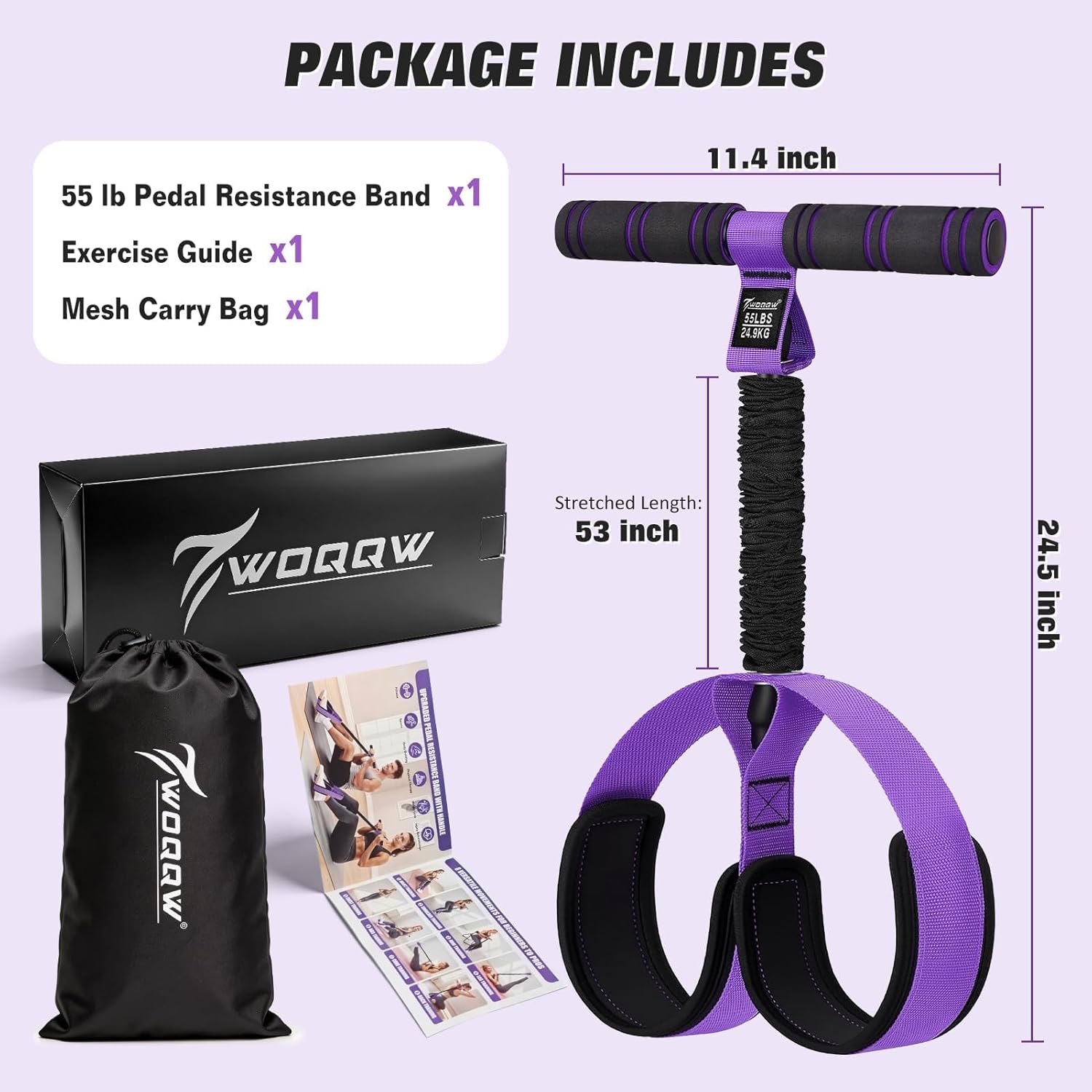 Pedal Resistance Band with Handles — Core, Abs & Leg Trainer for Home Workouts
