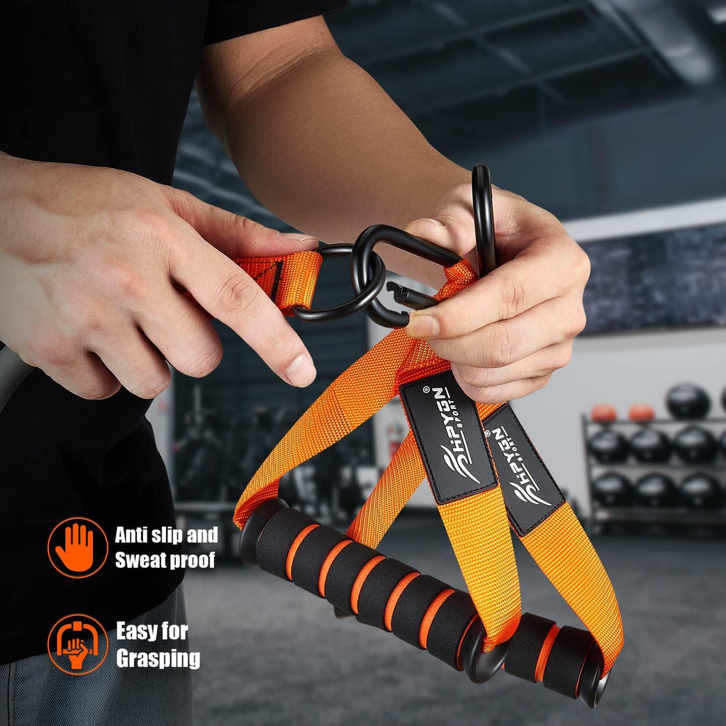 HPYGN Heavy Resistance Bands Set — 300/420LBS Home Gym Workout Bands with Handles
