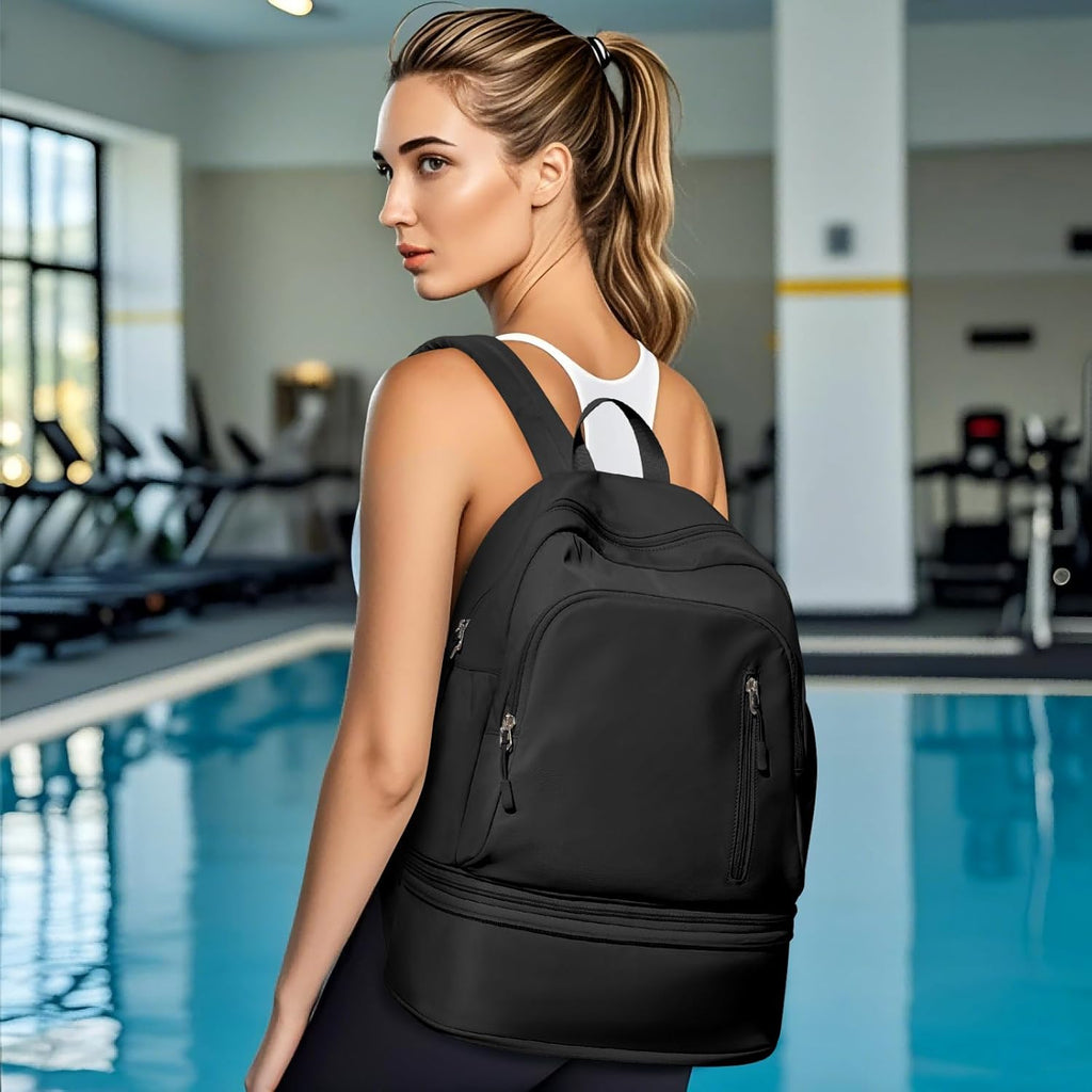 Gym Backpack with Shoe Compartment — Waterproof Sports & Swim Backpack