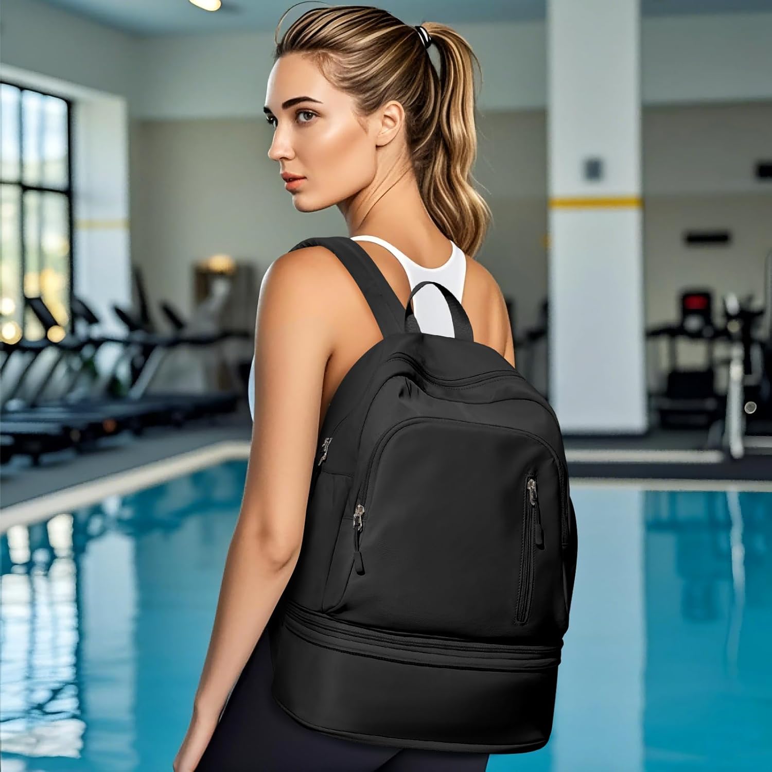 Gym Backpack with Shoe Compartment — Waterproof Sports & Swim Backpack