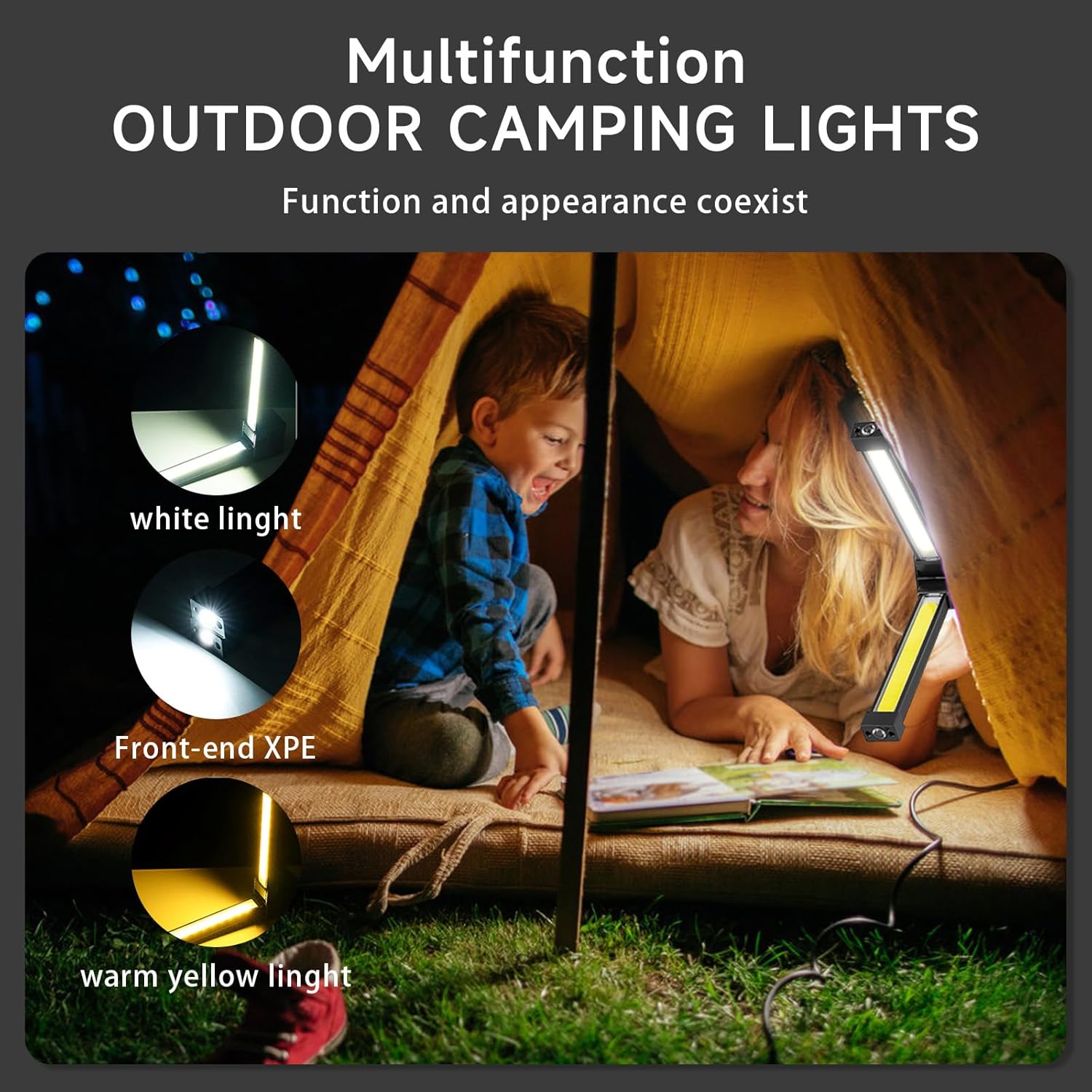 Gym Posing Light — Portable Magnetic LED Lamp with Hook & 7 Brightness Modes