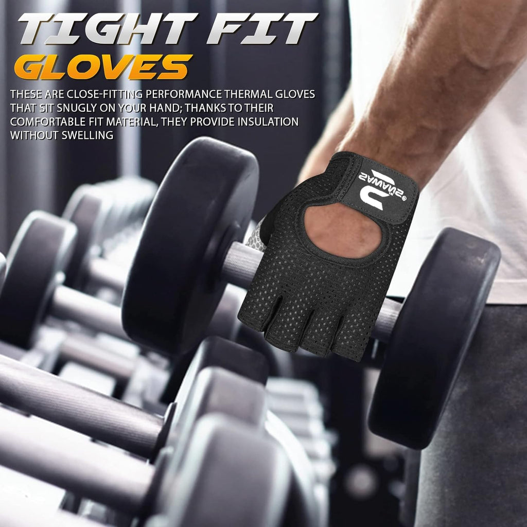 SAWANS Breathable Gym Gloves — Non-Slip Silicone Palm Protection