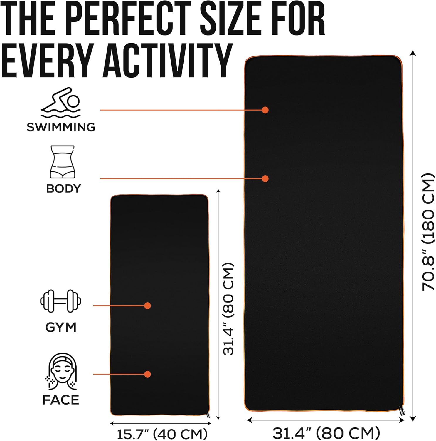 illusion Microfibre Gym Towel — Lightweight Quick-Dry Sports Towel for Gym & Travel