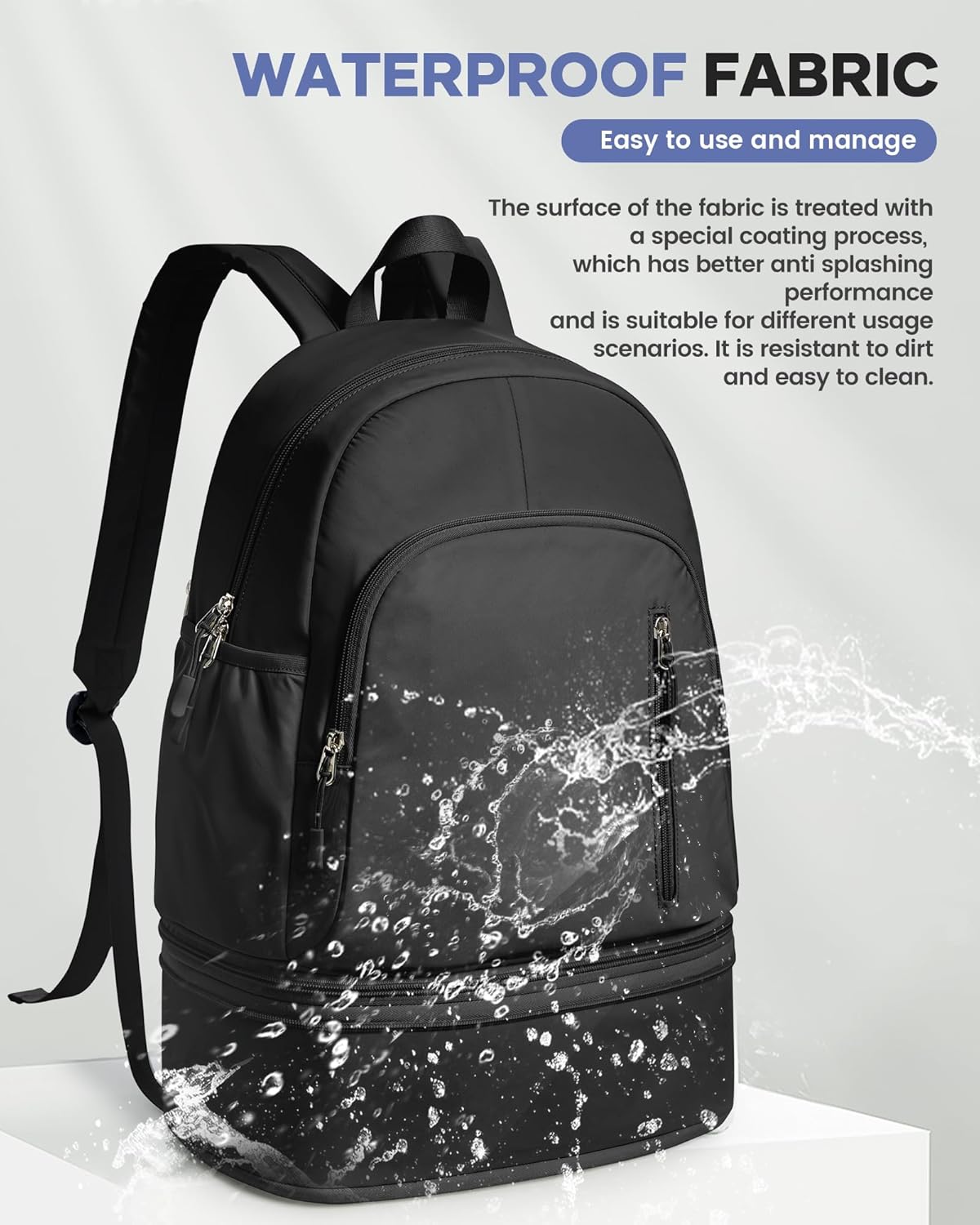 Gym Backpack with Shoe Compartment — Waterproof Sports & Swim Backpack