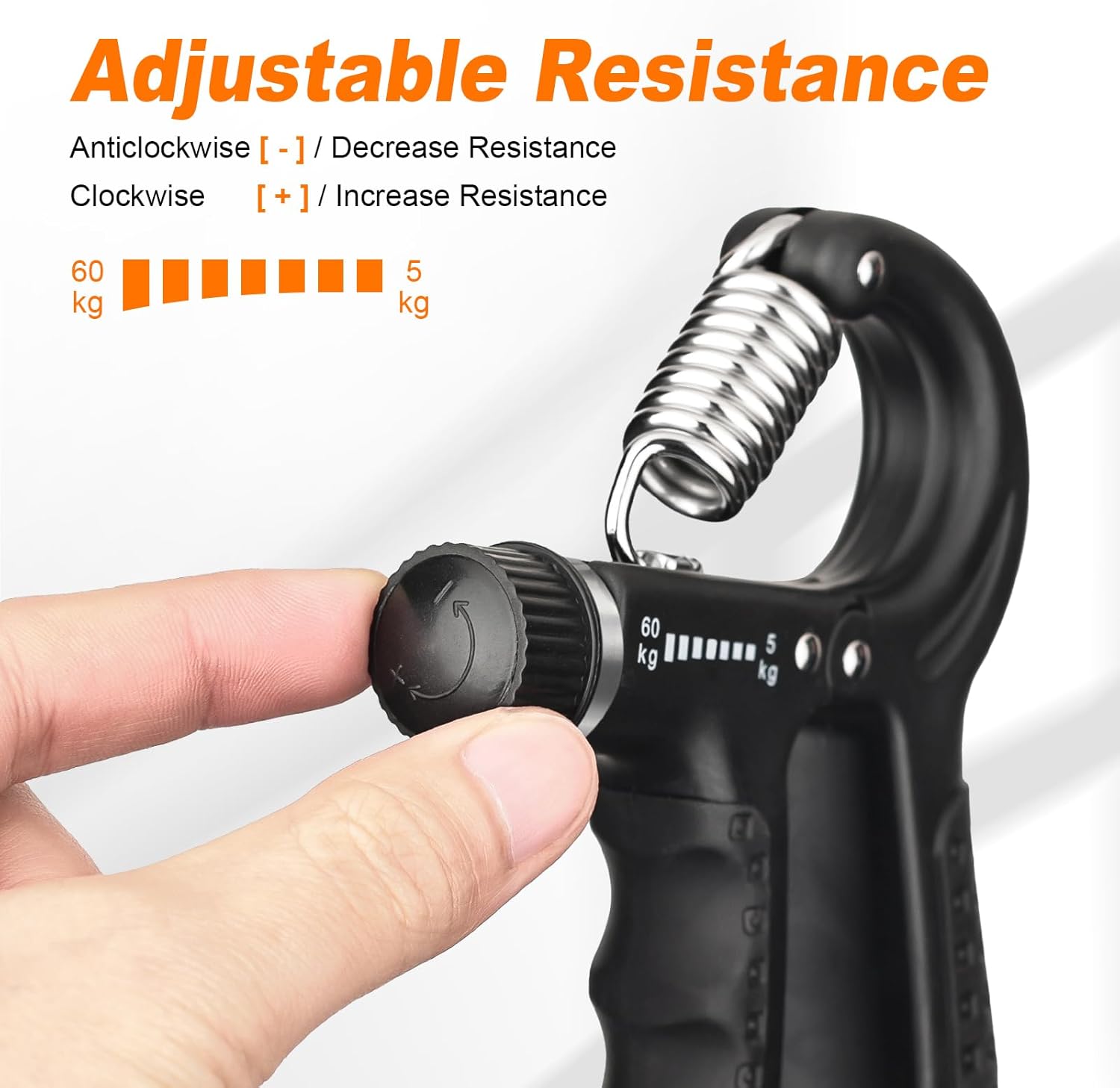 GRIFEMA Hand Grip Strengthener with Counter — Adjustable 5-60kg Forearm Trainer